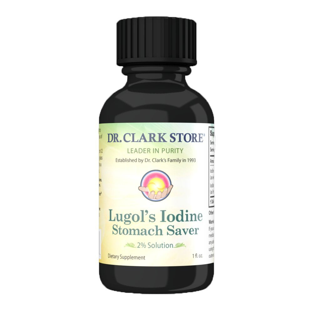 Dr Clark Store Lugol’s Iodine 2% Solution 1 fl oz front view