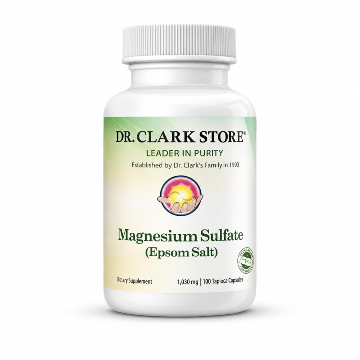 Dr Clark Store Magnesium Supplement 100 Vegetarian Capsules front view