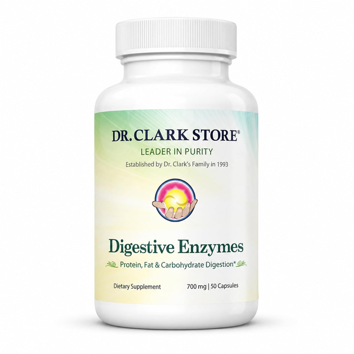 Dr Clark Store Multi-Enzyme daily Support Capsules 700mg front view