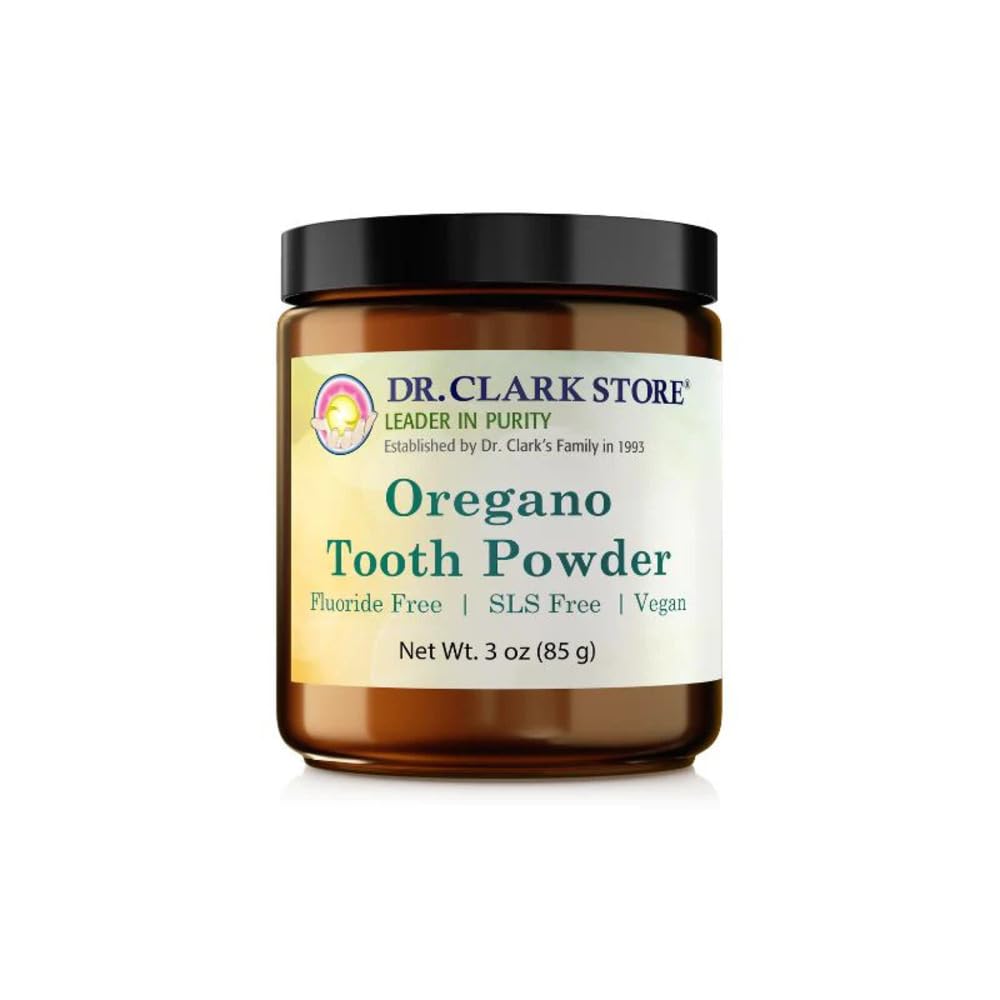 Dr Clark Store Oregano Tooth Powder 85g front view