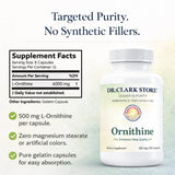 Dr Clark Store Ornithine Supplement 500mg bottle side view
