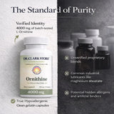 Dr Clark Store Ornithine Supplement 500mg bottle with capsules
