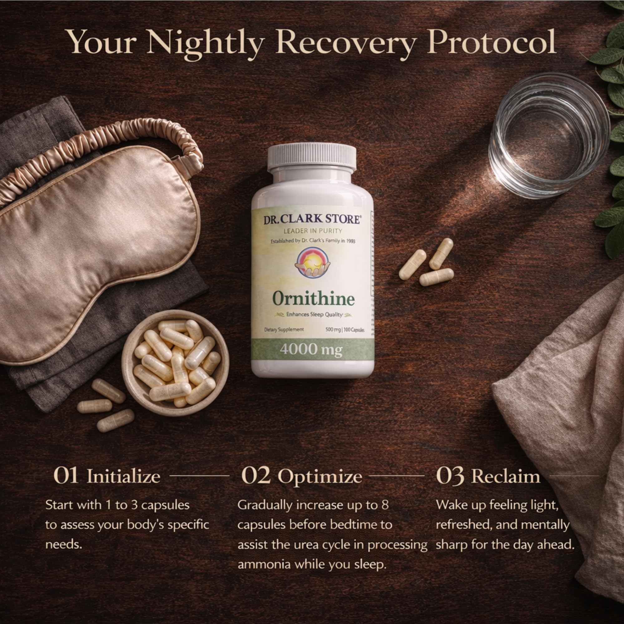 Dr Clark Store Ornithine Supplement 500mg nutritional information