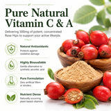 Dr Clark Store Rose Hips Blended Vitamin Supplement close-up of ingredients