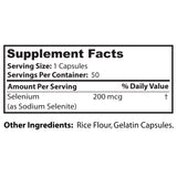 Dr Clark Store Selenium Supplement 200 Mcg opened bottle with capsules