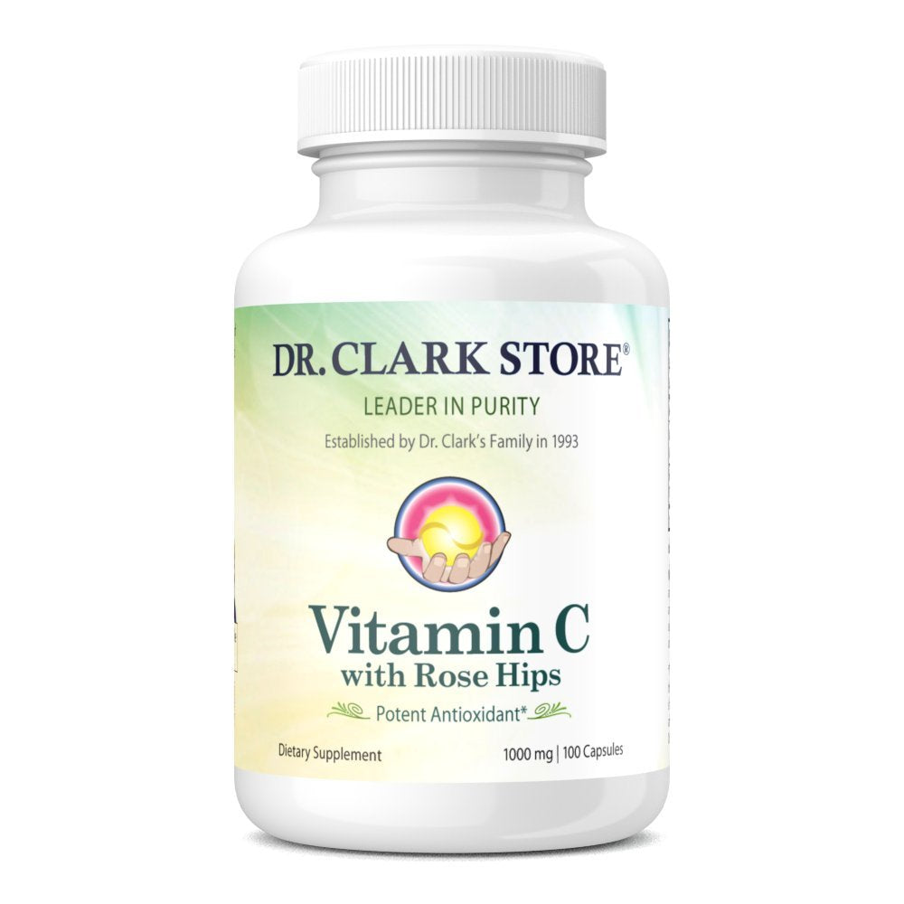 Dr Clark Store Vitamin C with Rose Hips 1000mg capsules front view