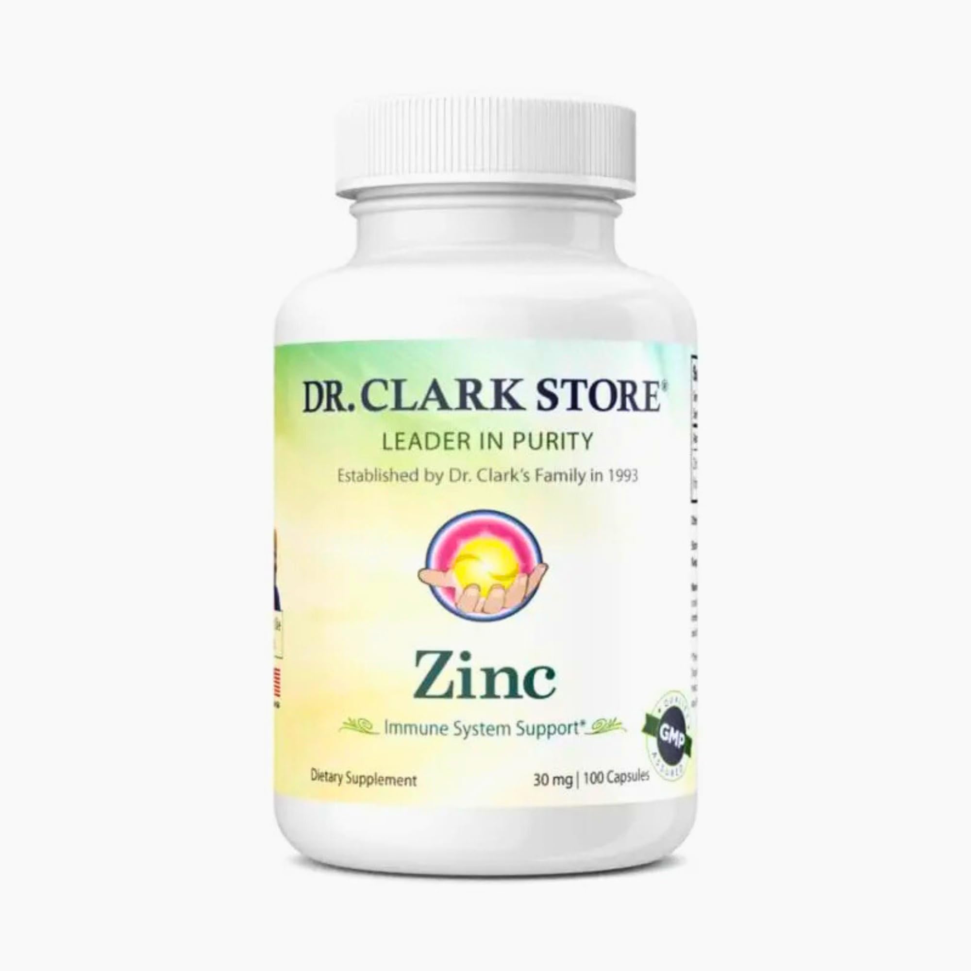 Dr Clark Store Zinc Bisglycinate 30 mg capsules front view