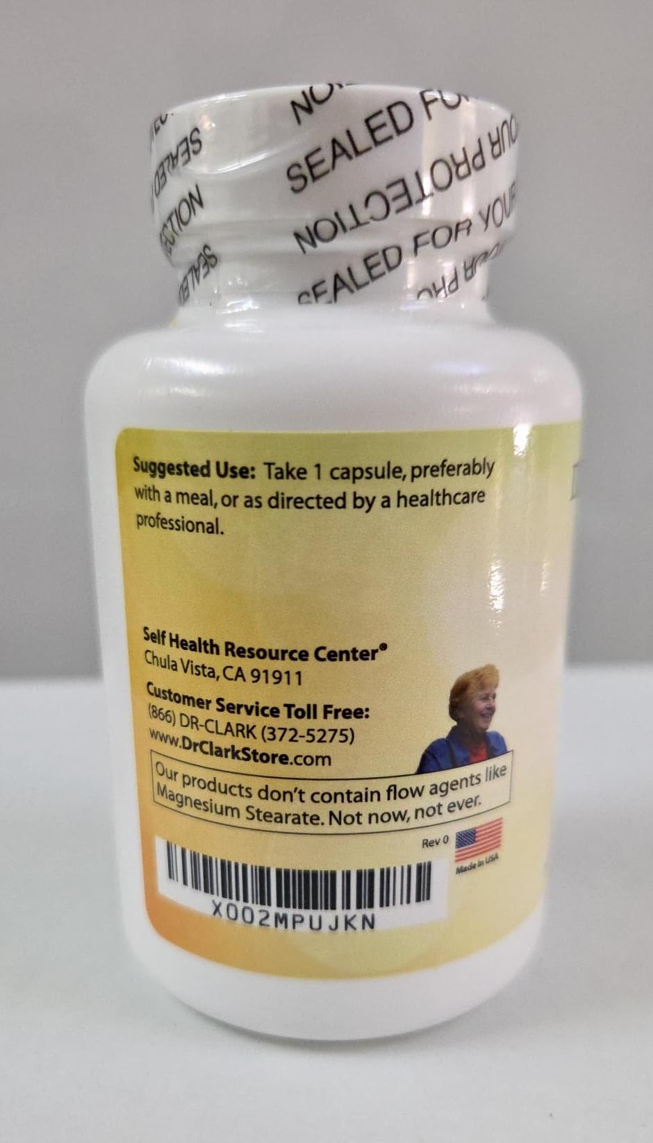 Dr Clark Store Zinc Bisglycinate 30 mg capsules side view