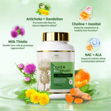 DR. CROWN Milk Thistle Extract Capsules on a wooden table