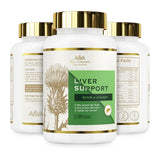 DR. CROWN Milk Thistle Supplement with a measuring spoon