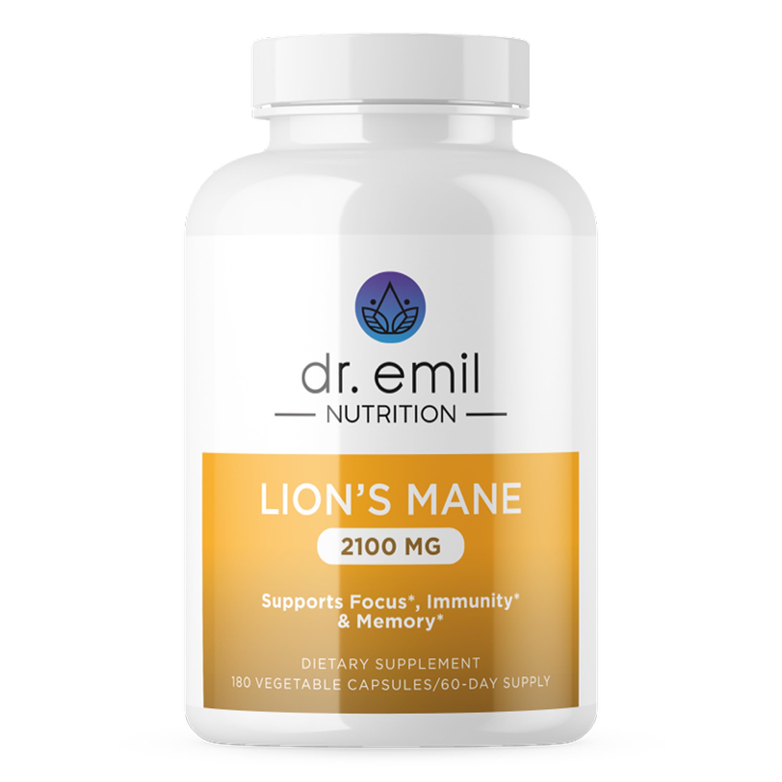 DR. EMIL NUTRITION Lion's Mane Mushroom Capsules front view
