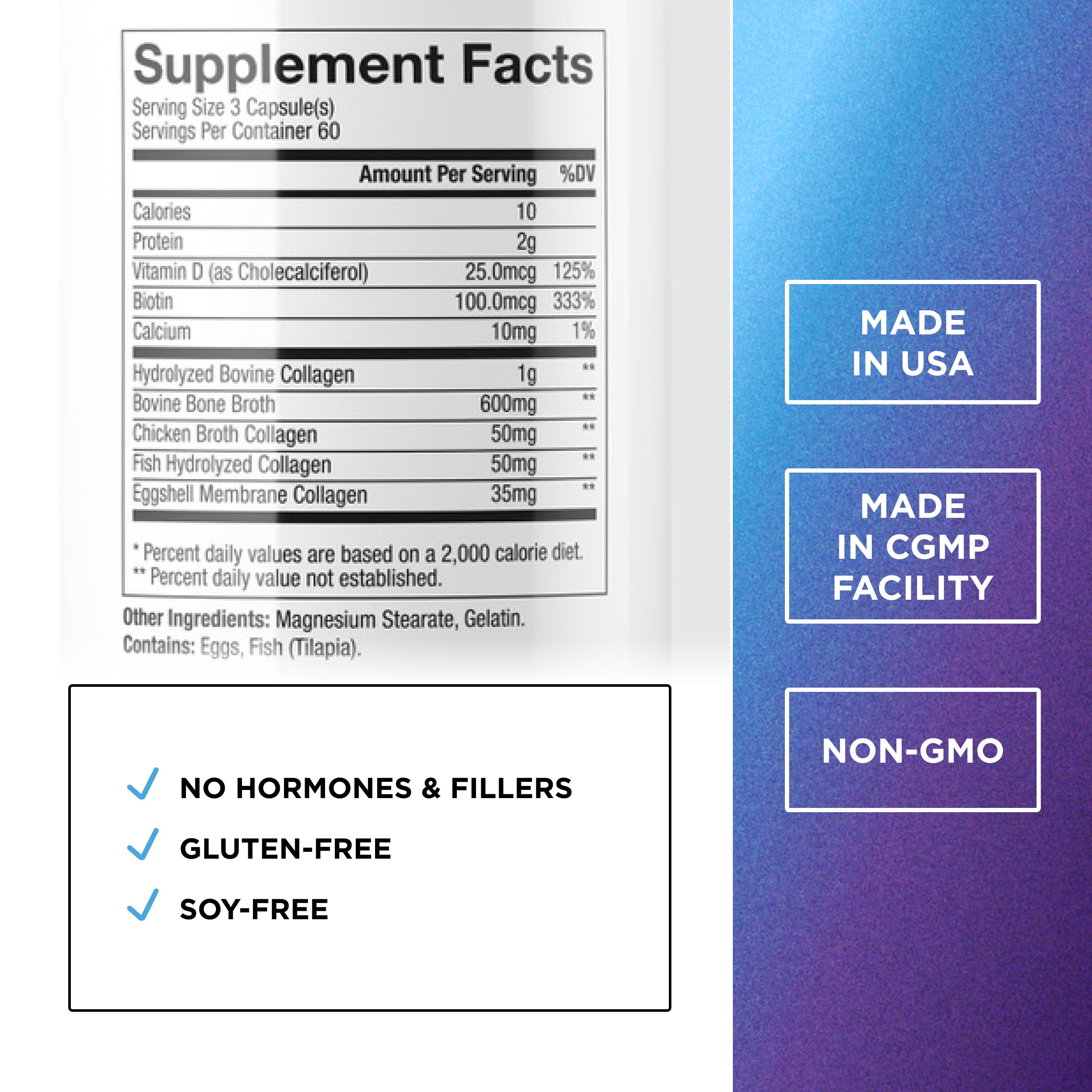 DR. EMIL NUTRITION Multi Collagen Plus capsules in hand