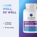 DR. EMIL NUTRITION Multi Collagen Plus pills in a hand