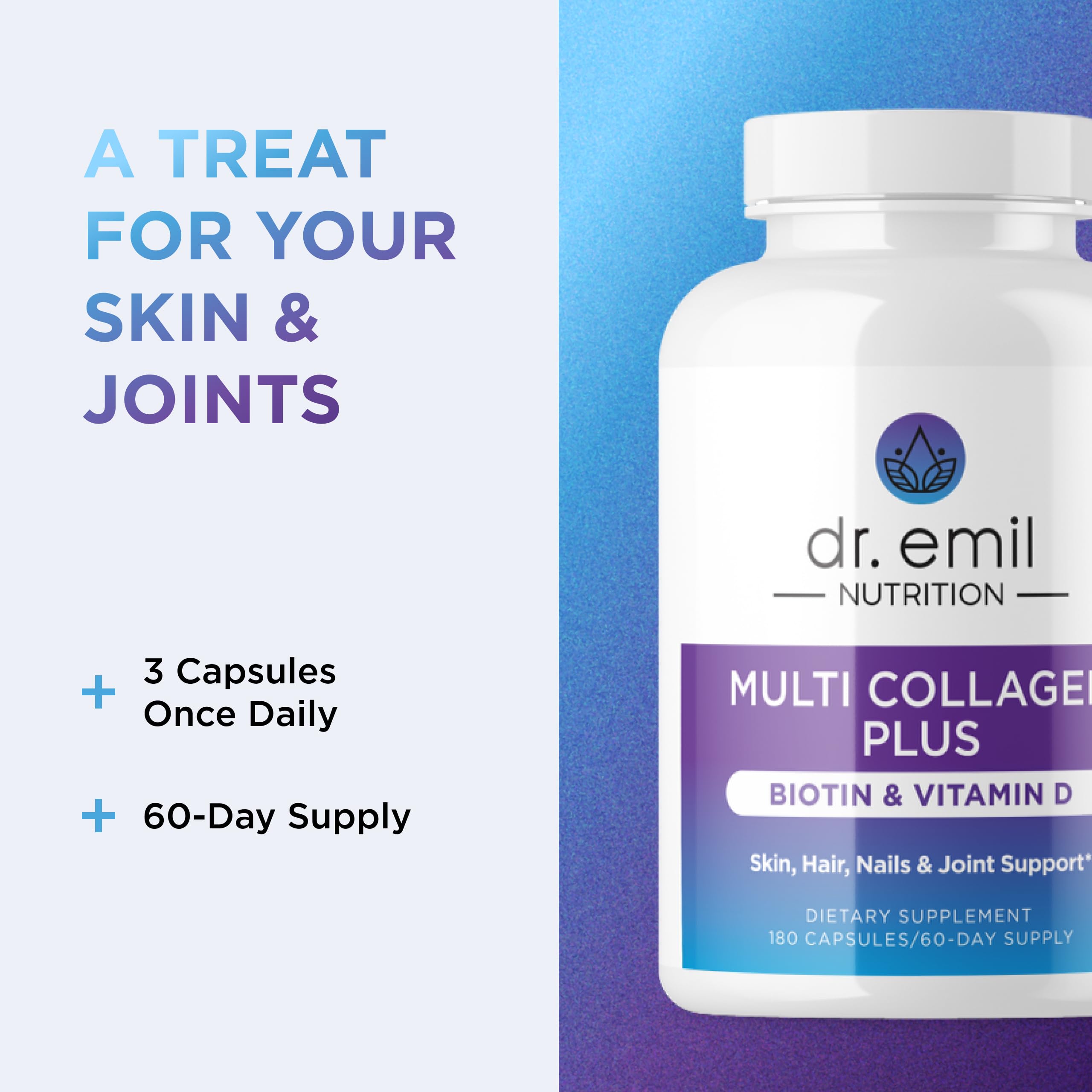 DR. EMIL NUTRITION Multi Collagen Plus side view of packaging