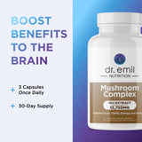 DR. EMIL NUTRITION Mushroom Complex with measuring spoon and water