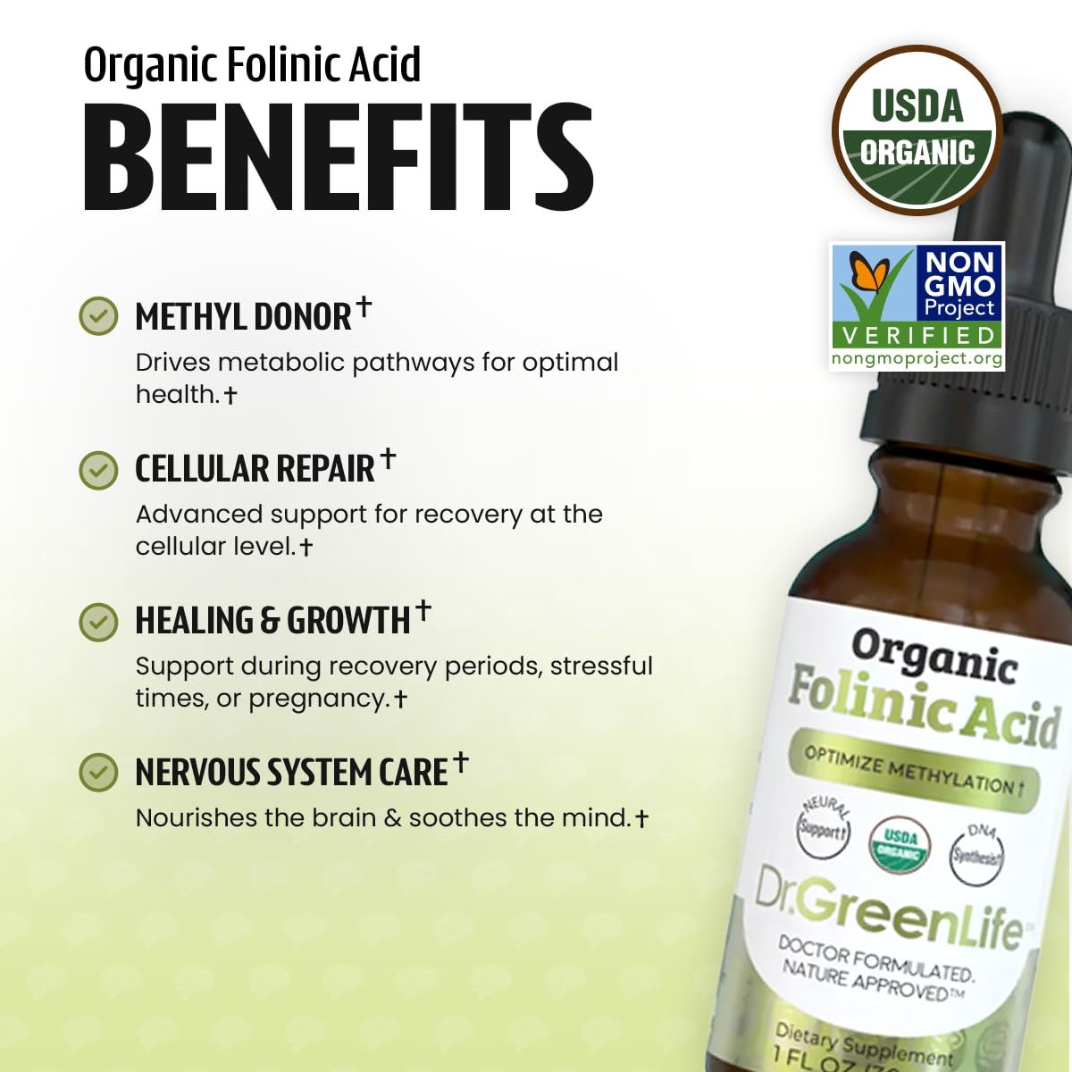 Dr. Green Mom Folinic Acid Drops packaging