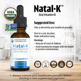 Dr. Green Mom Natal K Vitamin K1 Oral Drops bottle side view