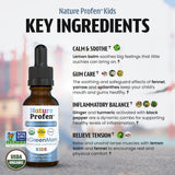 Dr. Green Mom Nature Profen Kids liquid herbal supplement ingredients close-up