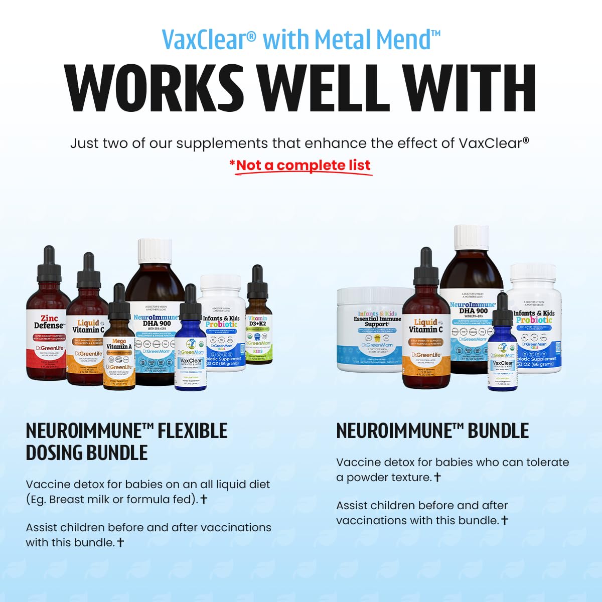 Dr.GreenMom Herbal Liquid Drops for Kids 85g bottle on a kitchen counter