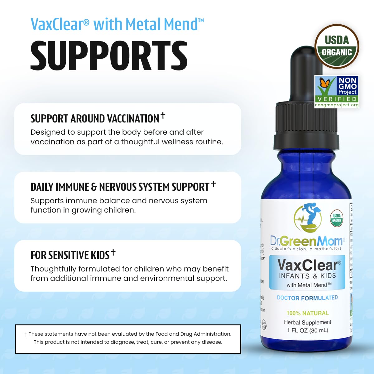 Dr.GreenMom Herbal Liquid Drops for Kids 85g with dropper