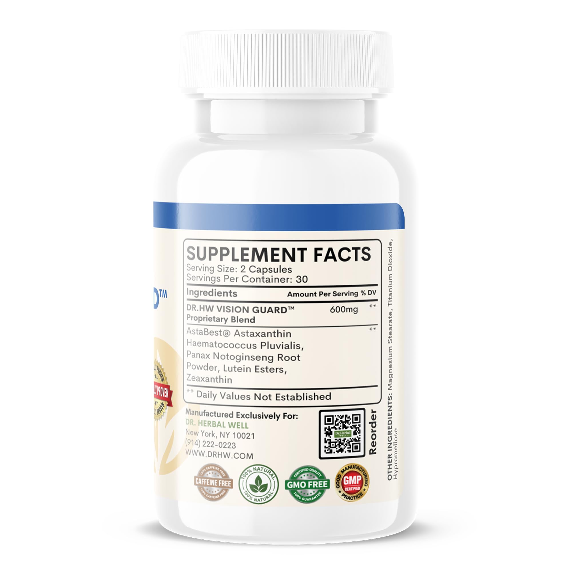DR. HERBAL WELL Lutein Supplement packaging side view