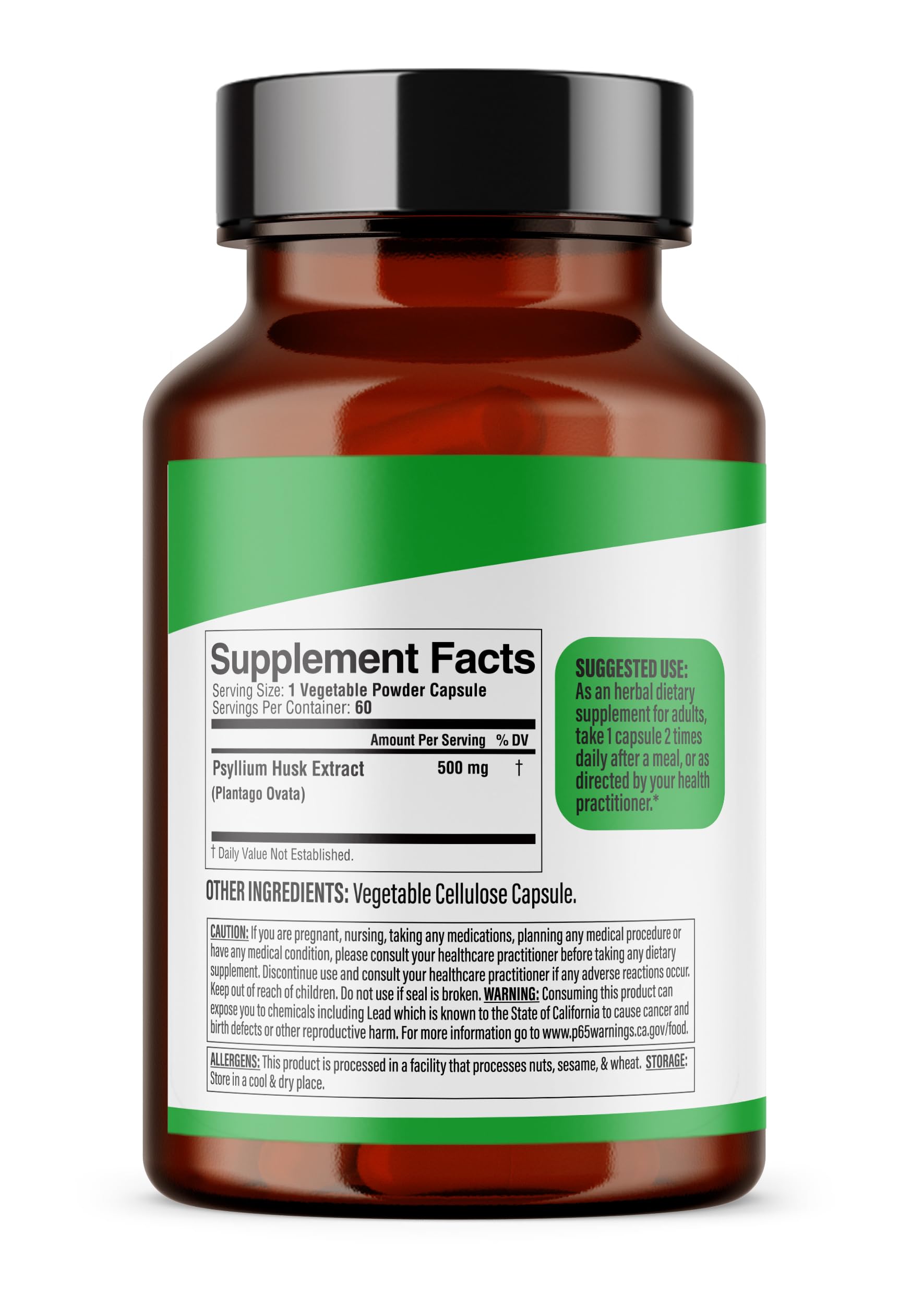 Dr. HERBALIST Psyllium Husk Extract Capsules in hand
