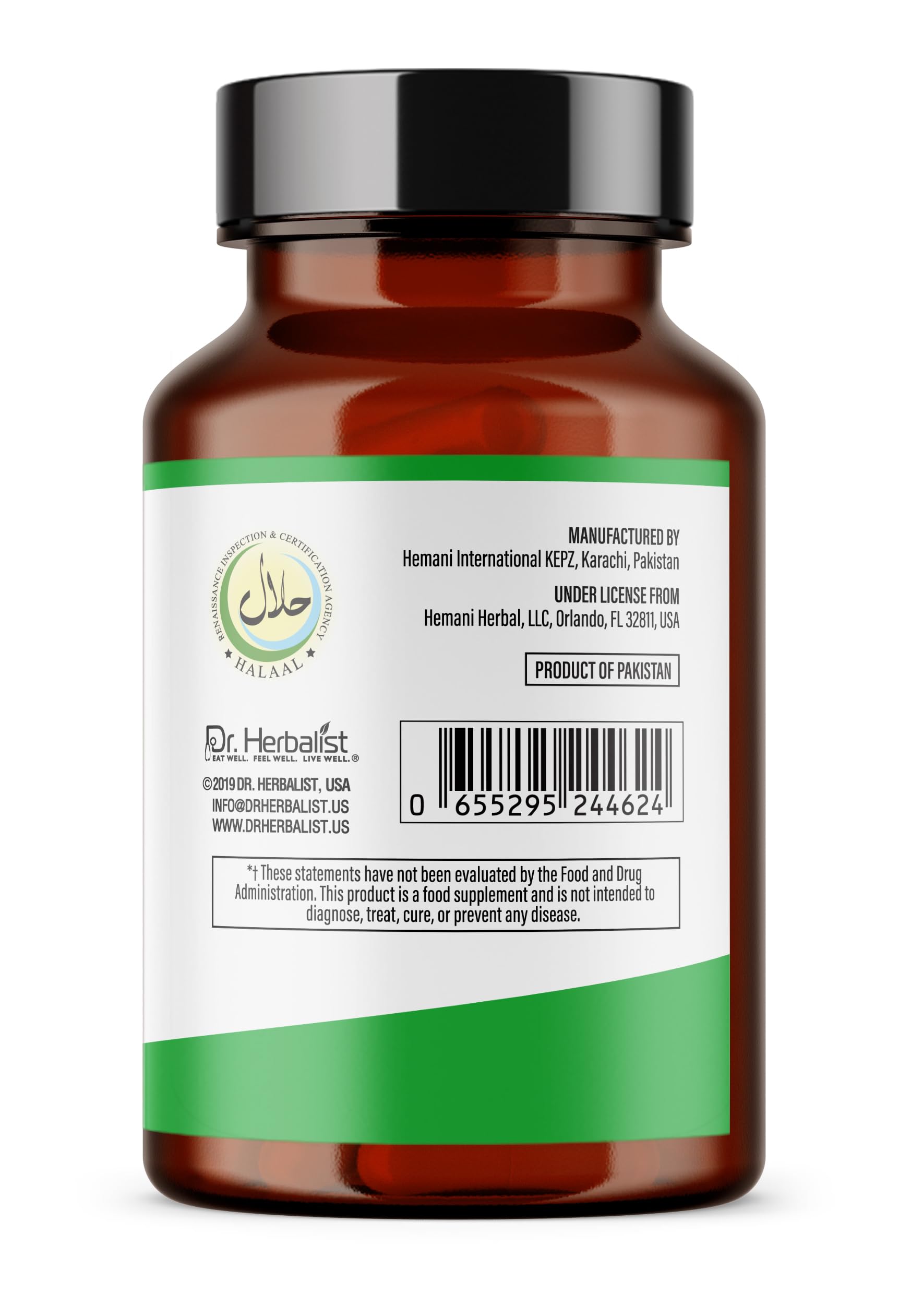 Dr. HERBALIST Psyllium Husk Extract Capsules on a kitchen counter