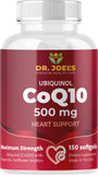 Dr. JOEL'S Coenzyme Q10 500mg supplement bottle front view