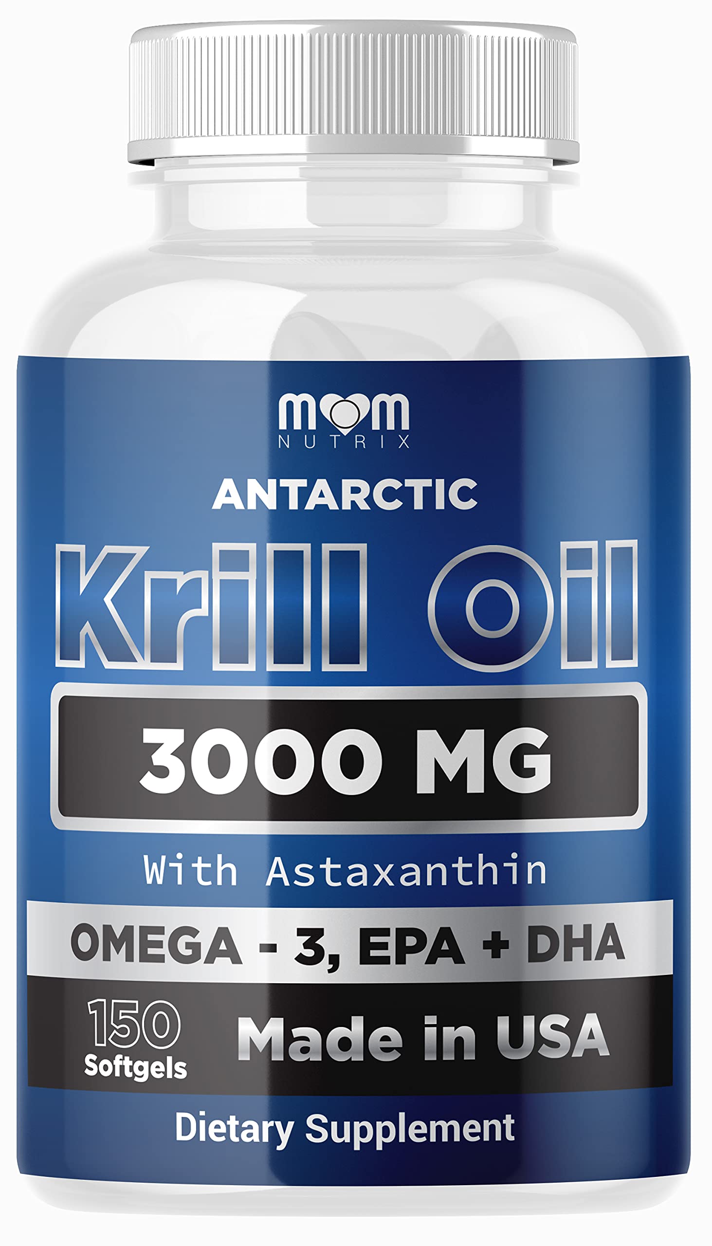 Dr. JOEL'S Krill Oil Supplement 75-day supply softgel bottle front view