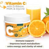 Dr. Keith's Own Vitamin C Powder jar on kitchen counter