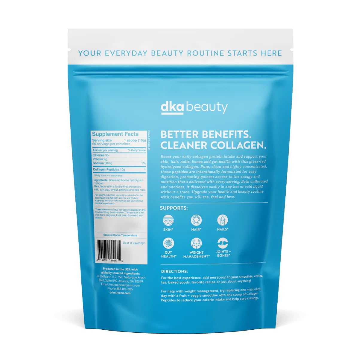 Dr. Kellyann Collagen Peptides Powder 600g packaging
