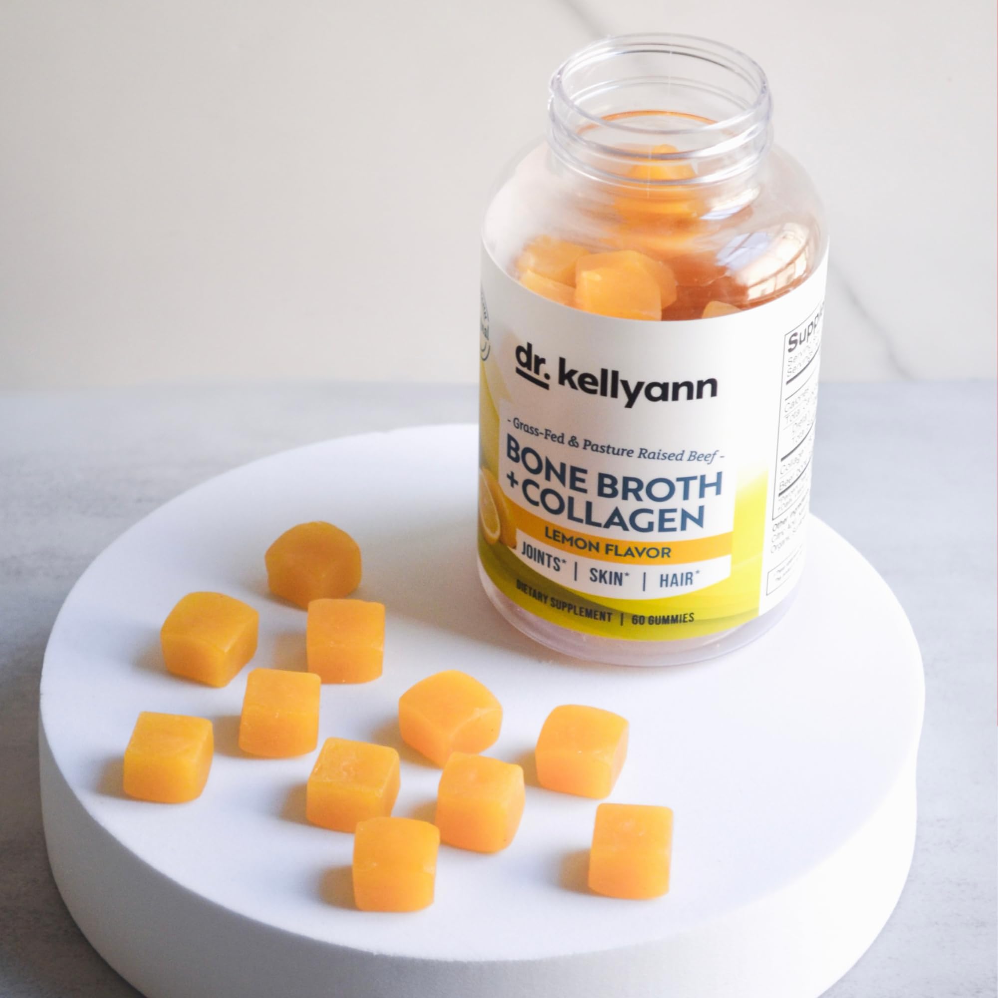 Dr. Kellyann Collagen Plus Bone Broth Gummies showing serving size