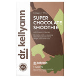 Dr. Kellyann Super Chocolate Collagen Smoothie powder in a glass