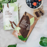 Dr. Kellyann Super Chocolate Collagen Smoothie prepared with milk
