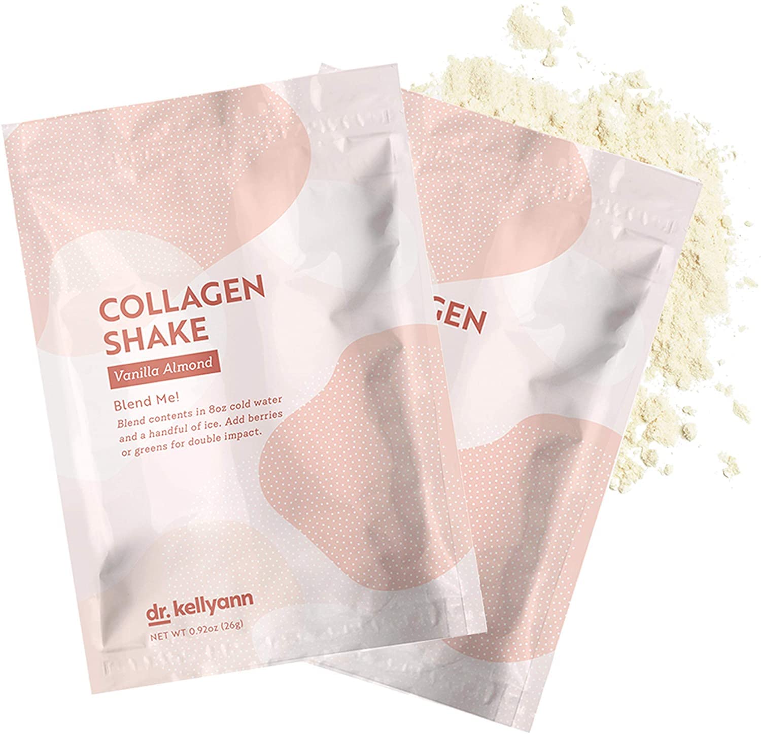 Dr. Kellyann Vanilla Almond Shakes ingredients list on packaging