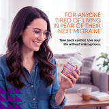 DR. KNOWLES Migraine Support Supplement with lifestyle background