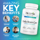 Dr Lewis Nutrition Brain Support Supplement back view