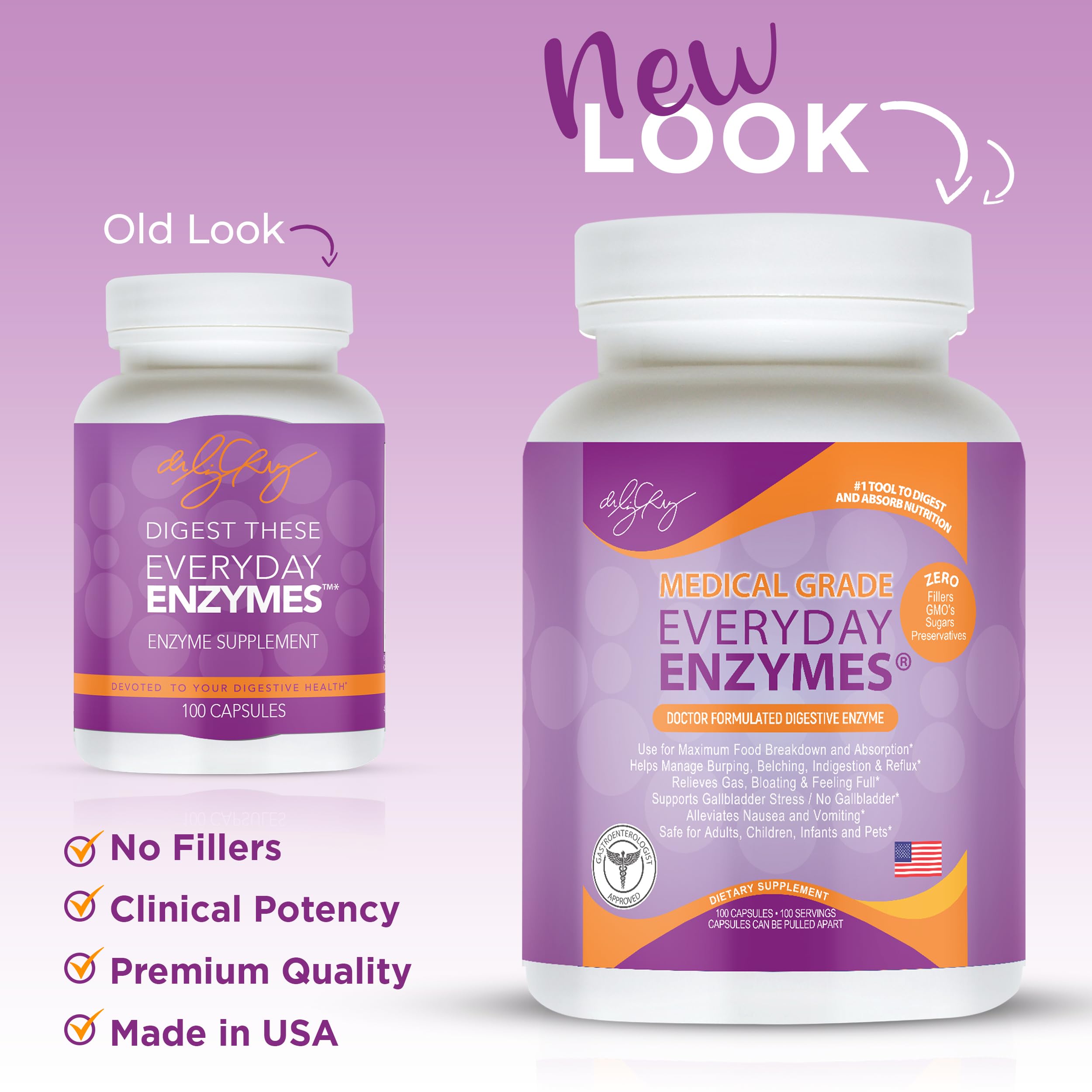 Dr. Liz Cruz Multi-Enzyme Supplement 91g lifestyle scene