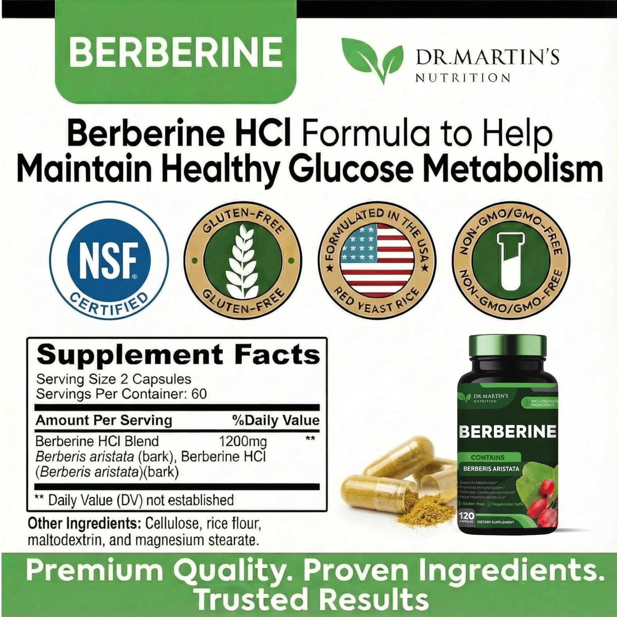 DR. MARTIN'S NUTRITION Berberine capsules lifestyle scene