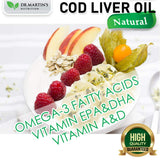 DR. MARTIN'S NUTRITION Cod Liver Oil Capsules opened bottle