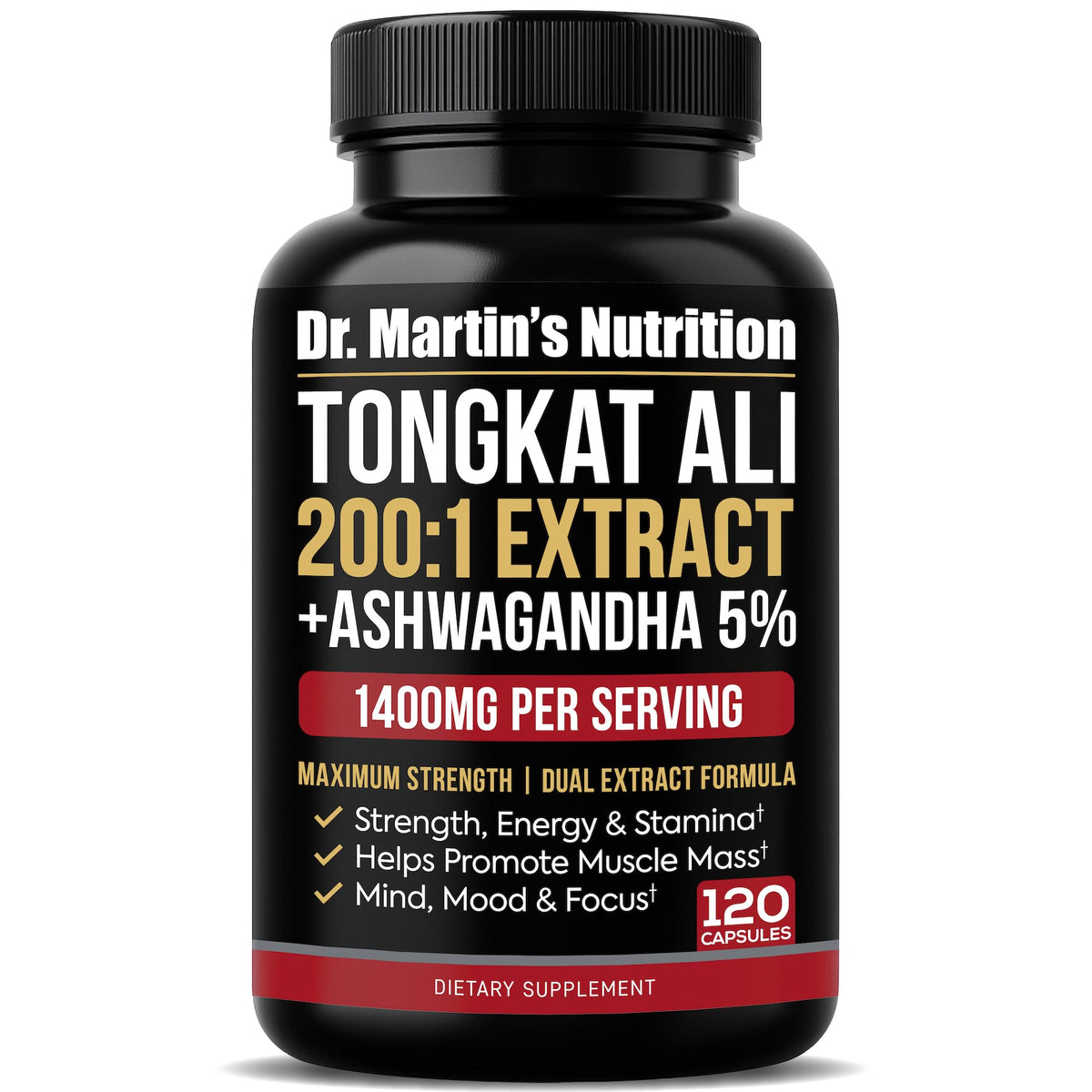 DR. MARTIN'S NUTRITION Dual-Adaptogen Supplement 200g front view