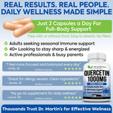 DR. MARTIN'S NUTRITION Quercetin 1000mg supplement on a wooden table