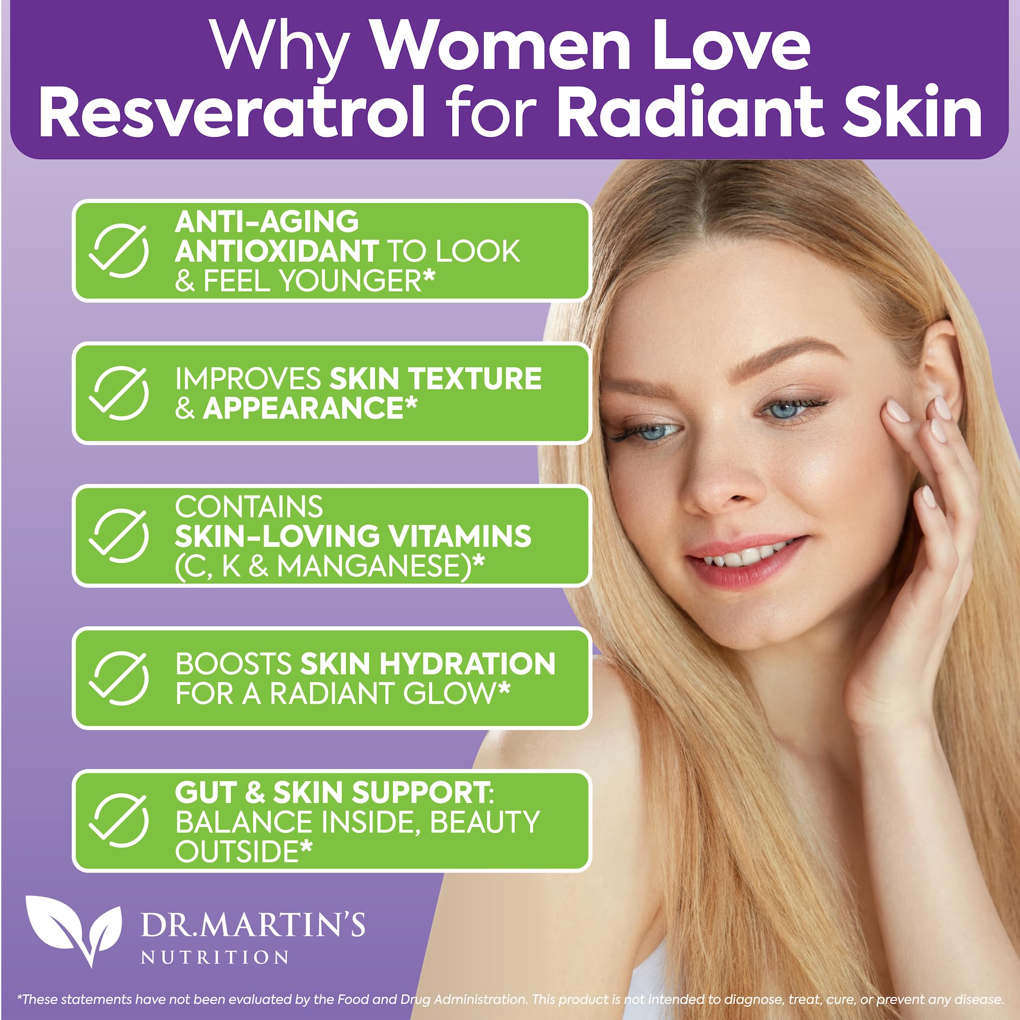 DR. MARTIN'S NUTRITION Resveratrol Supplement capsule format close-up