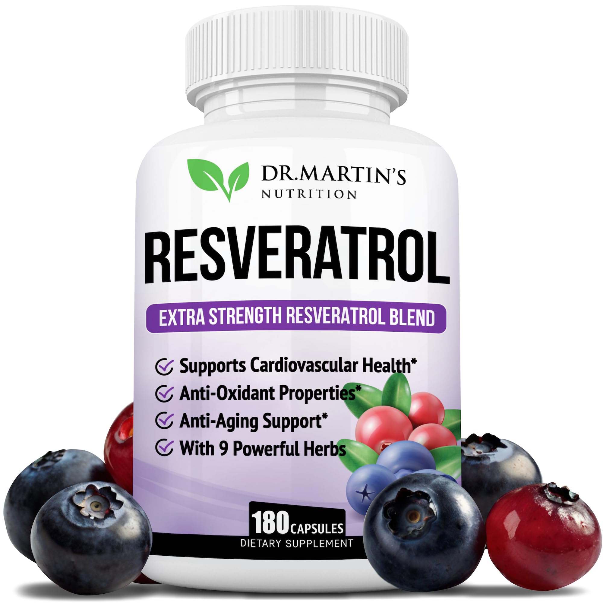 DR. MARTIN'S NUTRITION Resveratrol Supplement front view packaging
