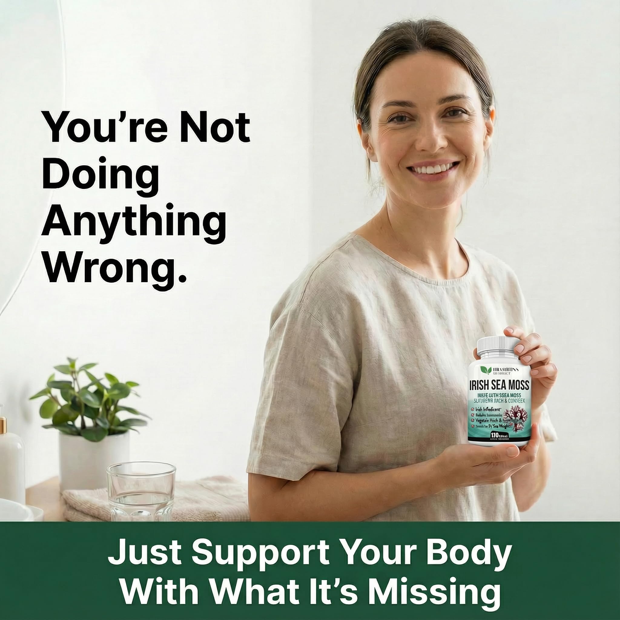 DR. MARTIN'S NUTRITION Sea Moss Trio Capsules with a measuring spoon