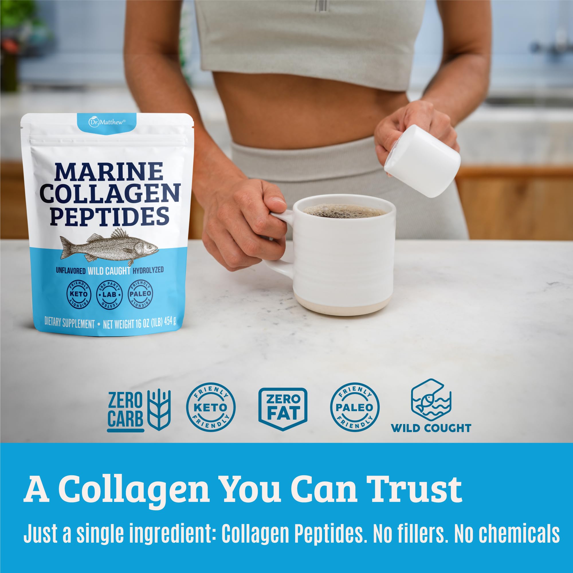 Dr. Matthew Marine Collagen Powder nutritional information
