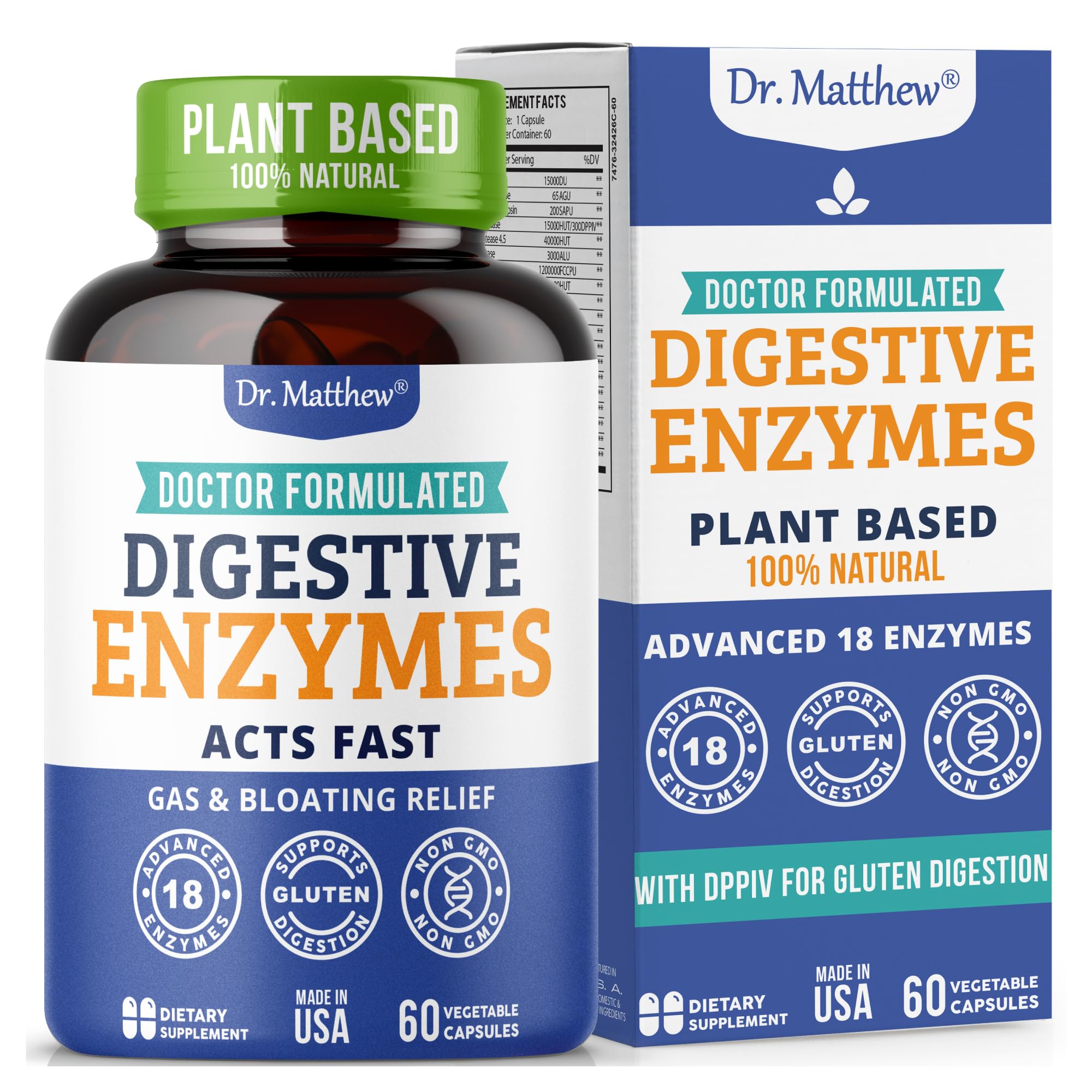 Dr. Matthew Multi-Enzyme Supplement front view packaging
