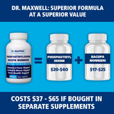 Dr. Maxwell Bacopa Monnieri 300mg supplement capsules on table