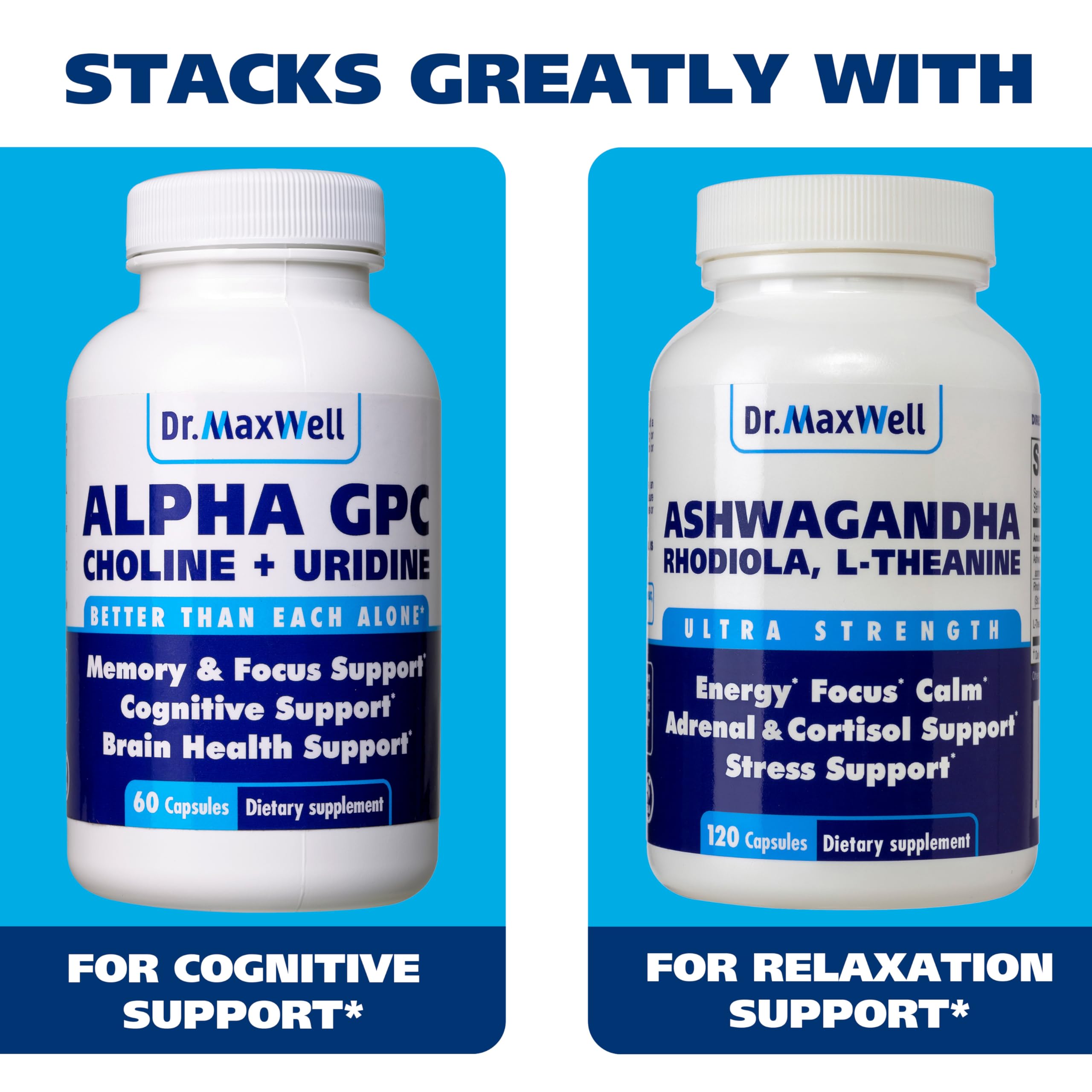 Dr. Maxwell Bacopa Monnieri 300mg supplement with measuring spoon