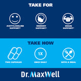 Dr. Maxwell Choline Supplement bottle with a measuring spoon